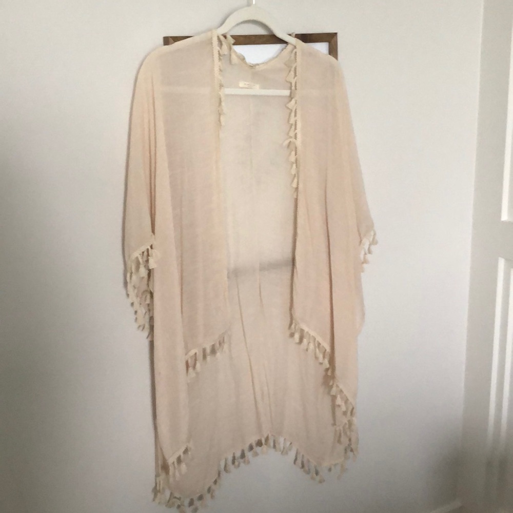Blush Anthropologie Evelyn k poncho